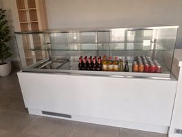 Kühlvitrine Weiss Edelstahl Glasfront