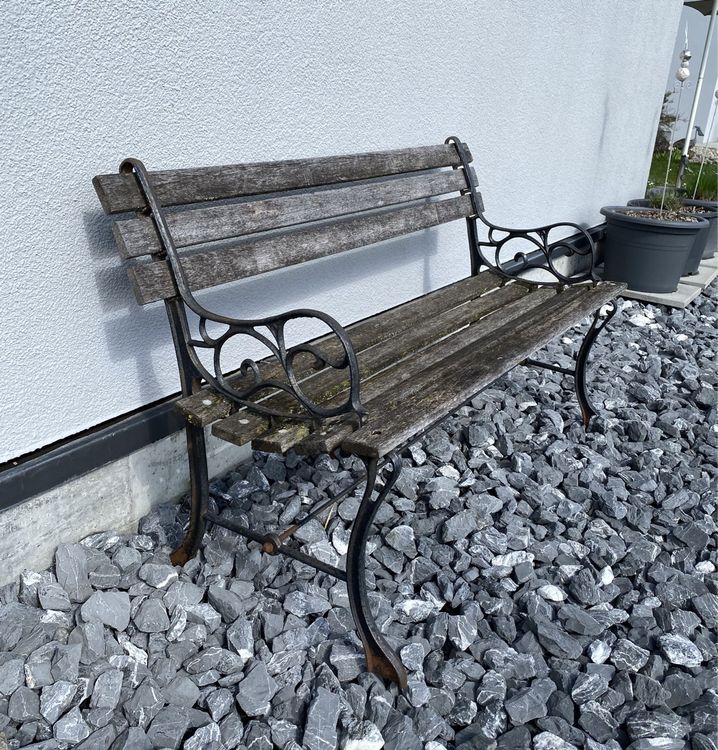 alte Gartenbank Gestell aus Gusseisen Kaufen auf Ricardo