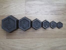6 Gewichte  Pfund