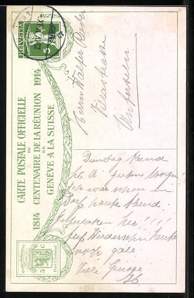 Cartoline postali: Geneve, Defile des troupes suisses devan – Usato da Berlin venduto da bartko-reher 1