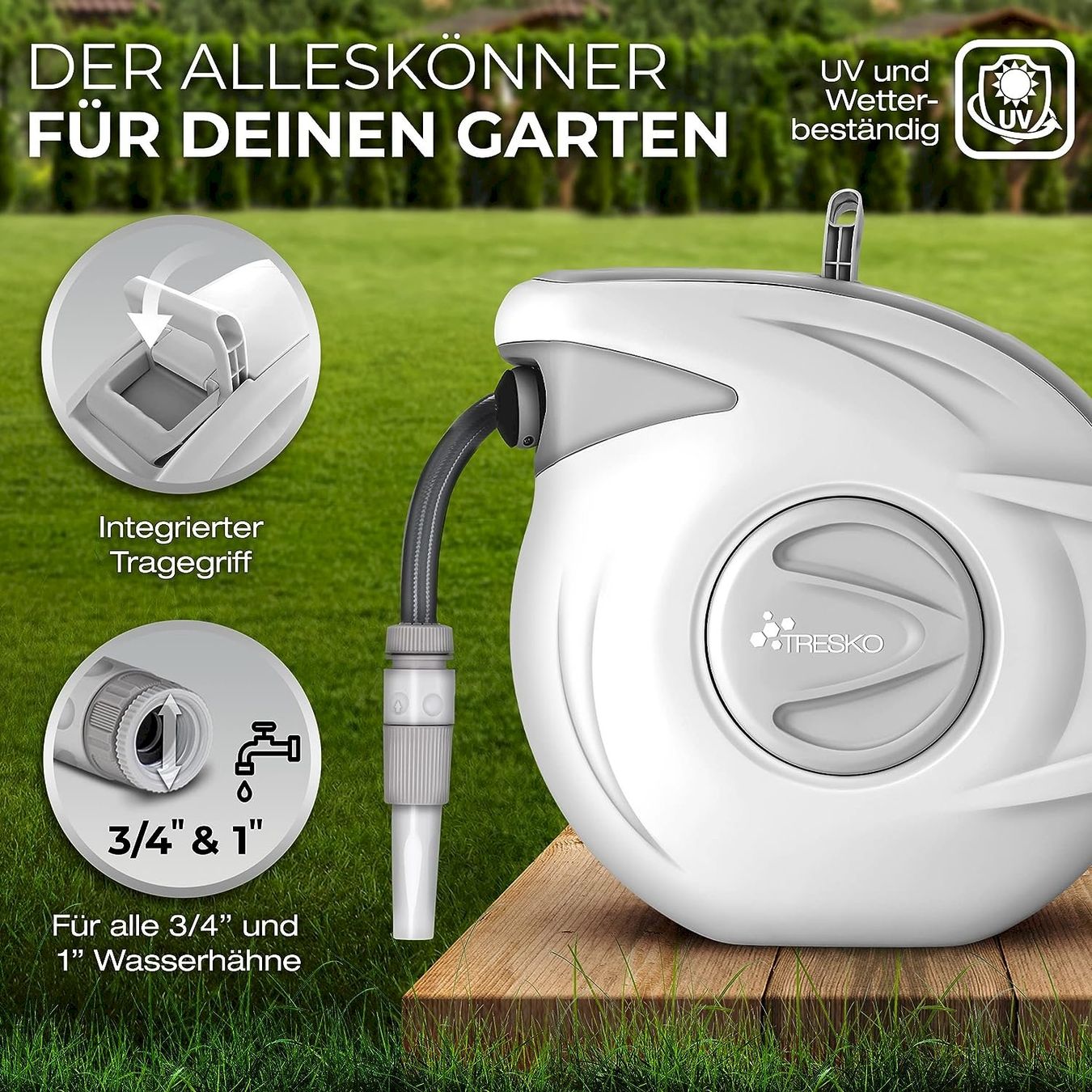 Altro in Utensili da giardino: Schlauchtrommel 30m Aufroll-Automatik – Nuovo e nell'imballaggio originale da Bottighofen venduto da zaap 1