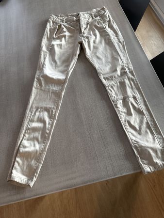 Sommerhose Leinenhose Bianco Grösse 34 beige