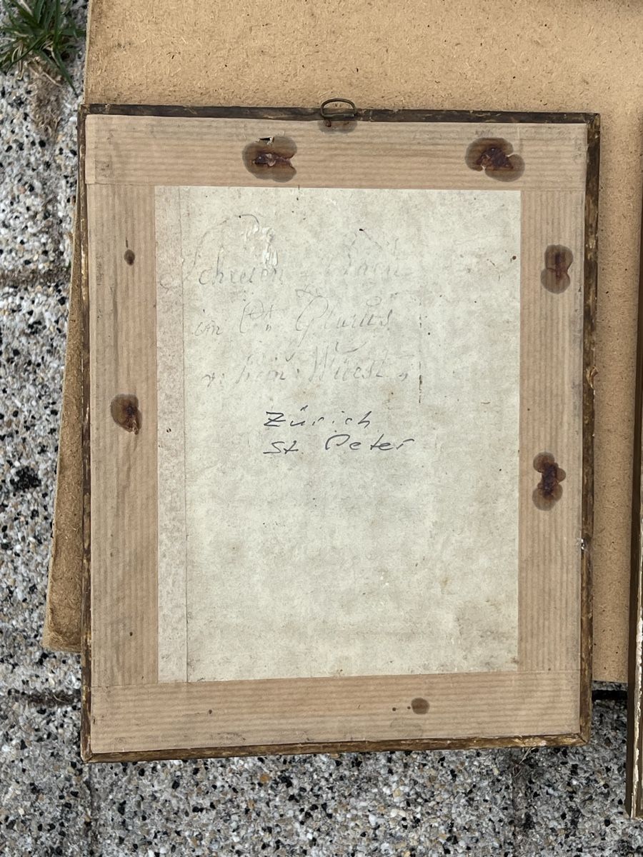 Posters & Illustrations: 2 Bilder antik Zürich st. Peter – D'occasion à Dittingen par Bellevista 4