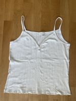 Spaghettitop weiss Baumwolle Grösse 44/46 mit Herz Muster
