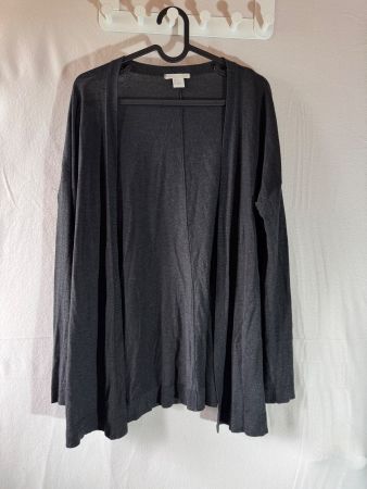 Dunkelgraue Strickjacke Cardigan von H&M Gr. S
