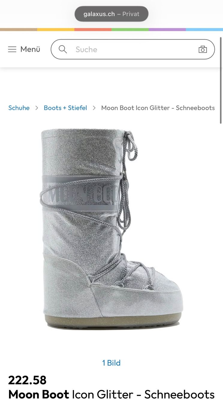 Moon Boot Herrenschuhe: Moonboot Icon Glitter, EU 42/44 – Neu (gemäss Beschreibung) aus Basel von Campanelle 2