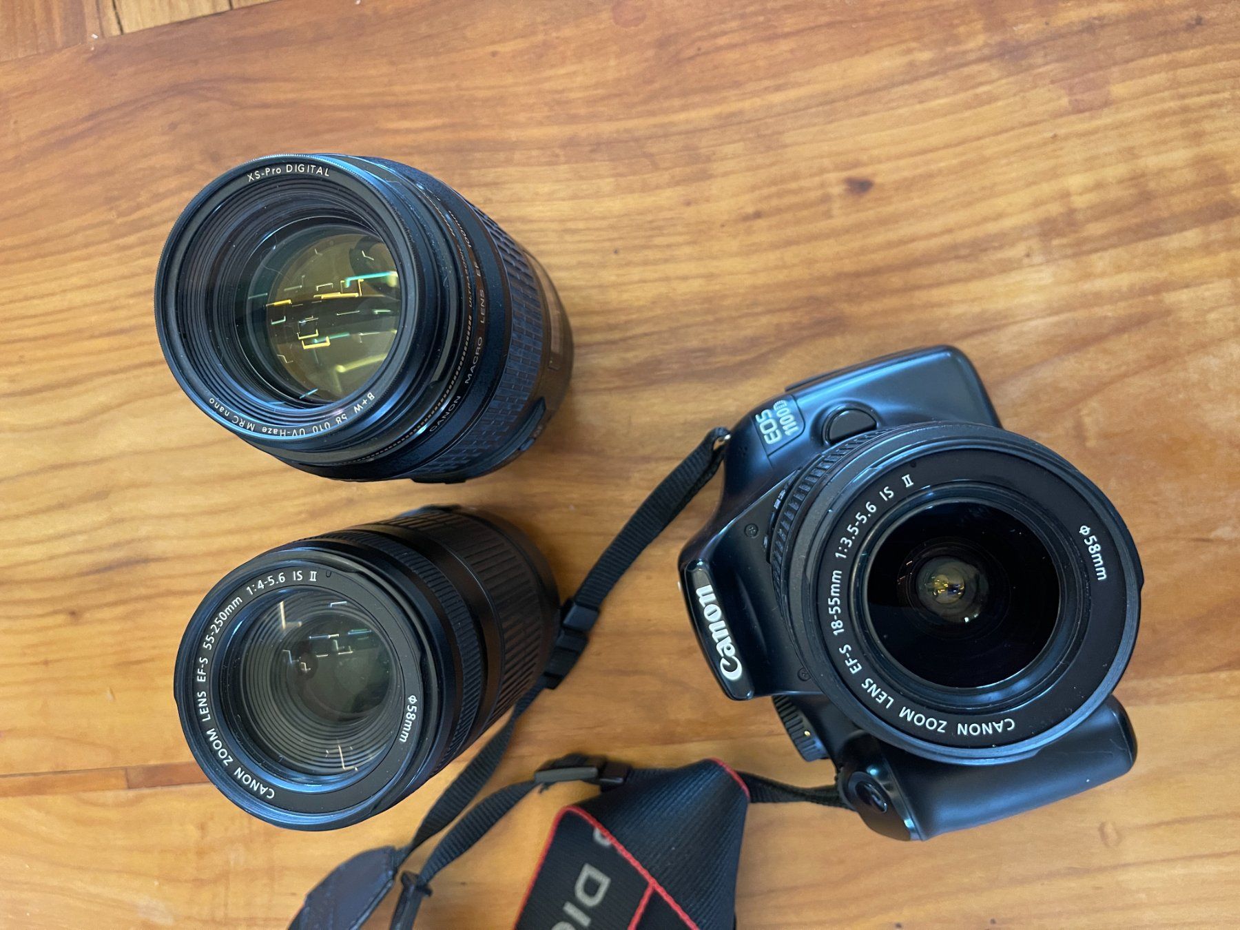 Canon Kamera: CANON EOS 1100D SET + 2 OBJEKTIVE + MACRO + ZUBEHÖR – Gebraucht aus Siblingen von Woltersdorf50 8