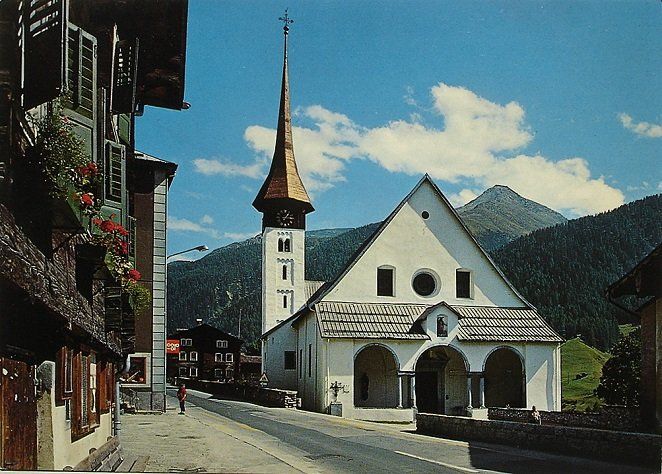 Cartoline postali: MÜNSTER Dorfstrasse mit Kirche – Nuovo (secondo la descrizione) da Jona venduto da philajona