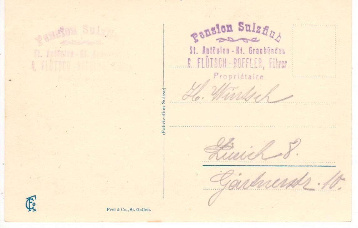 Ansichtskarten: St.Antönien – Gebraucht aus Wolhusen von Curver9 1