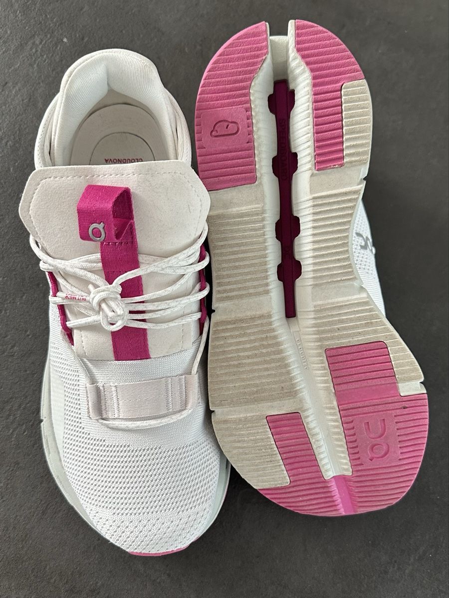 On Scarpe da donna: On Cloudnova Damen Sneaker Weiss/Pink, Grösse 40.5 – Nuovo (secondo la descrizione) da Oberurnen venduto da sead79 3
