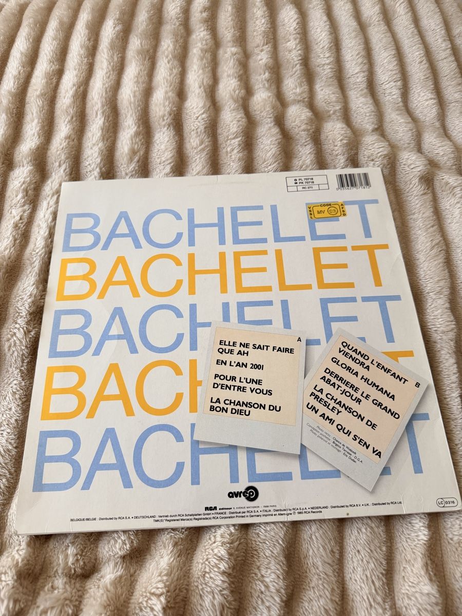 Dischi in vinile: Bachelet – vinyle LP RCA – Usato da Bussigny venduto da Serena2009 1