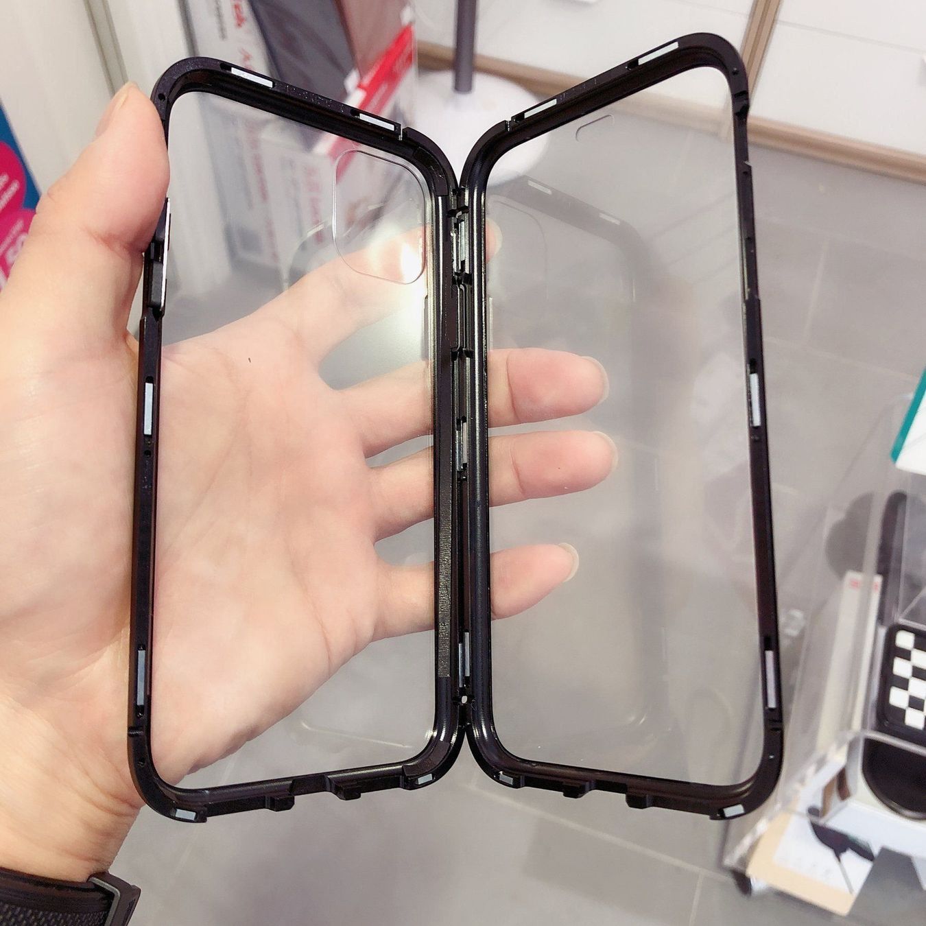 Cover & Protezioni schermo: iPhone XS max - Etui metal solide avec double face de verre – Nuovo e nell'imballaggio originale da Morges venduto da DigiAC 3