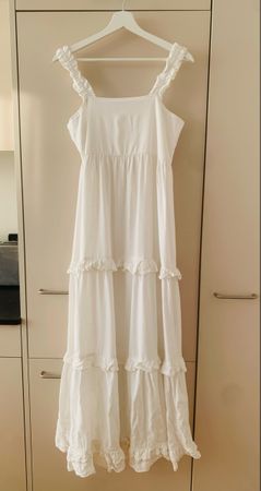 Luftiges Leinen Sommerkleid  von Palma, Grösse M, weiss!