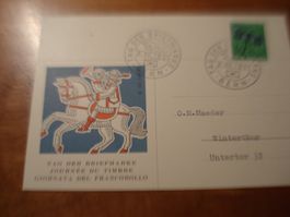 Karte Tag der Briefmarke 1951, gelaufen