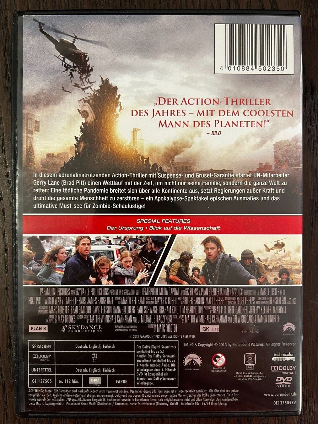 Tutti i DVDs: World War Z – Usato da Zürich venduto da FilmFreunde 1