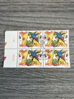 Briefmarken Helvetia 70 Rappen Zirkusmotiv 4 Stueck 25.8.92