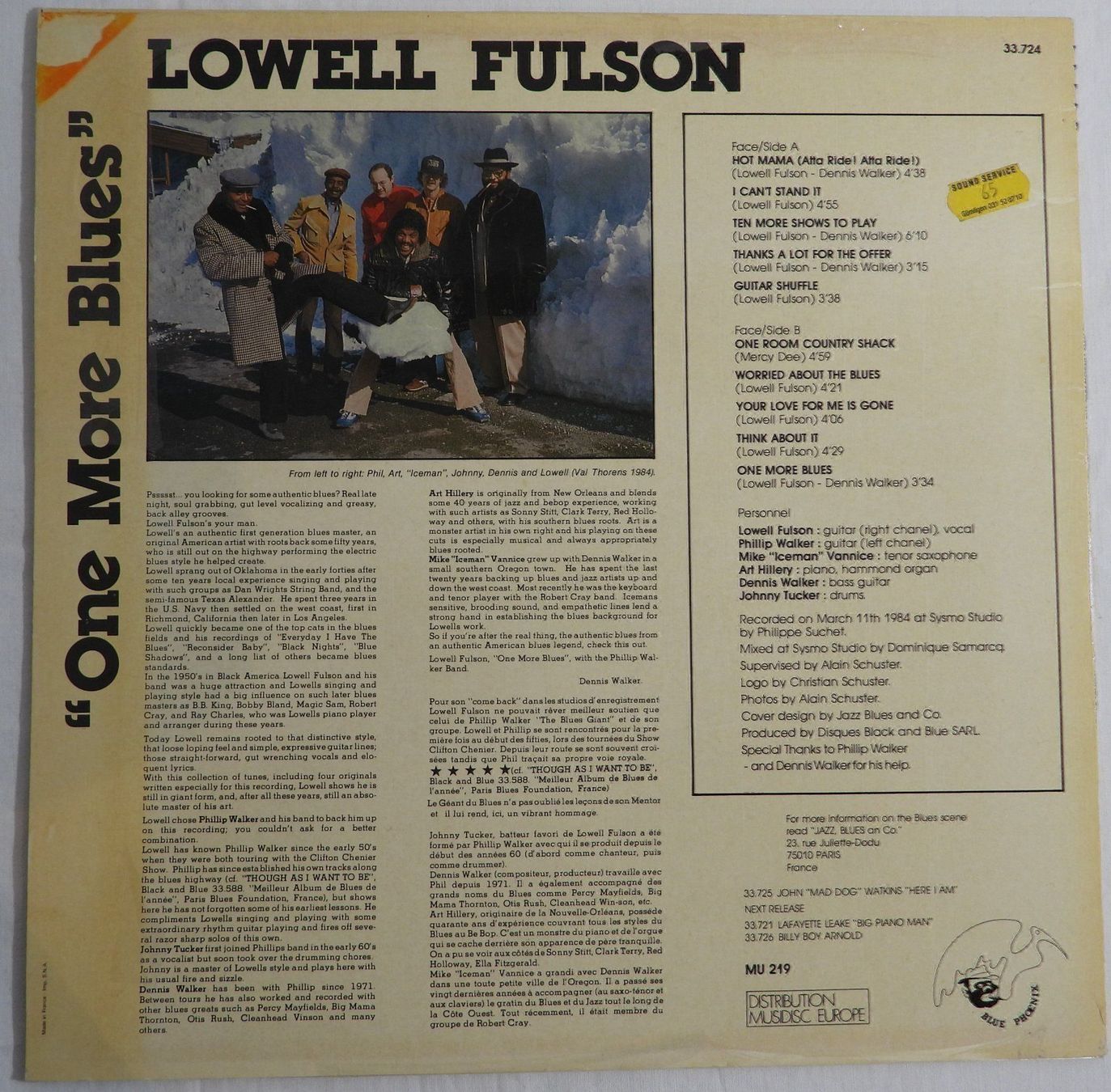 Vinyles: Lowell Fulson "One More Blues" LP 1984 – D'occasion à Dübendorf par mar_85sd 1