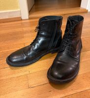 MOMA Schnürstiefel Gr 46 schwarz mit Reissverschluss