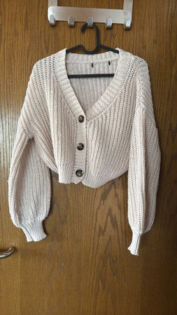 Strickjacke Damen beige kurz Grösse S guter Zustand