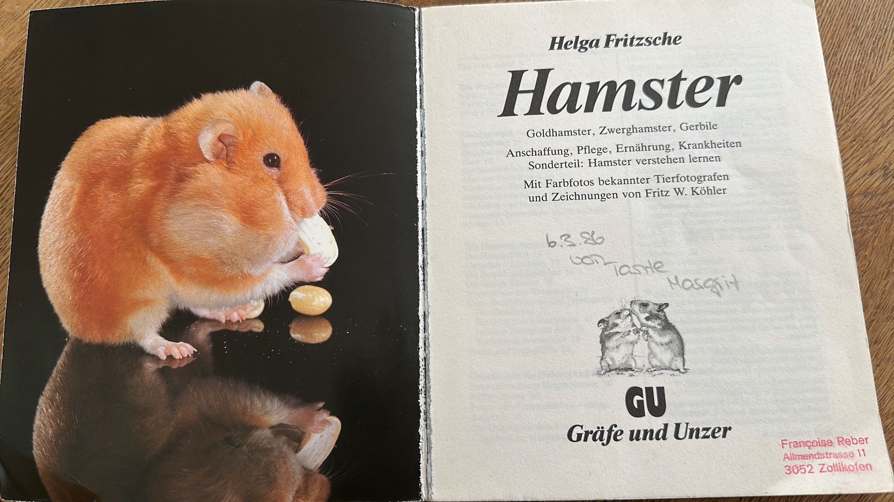 Libri: Hamster-Ratgeber von Helga Fritzsche, Top Zustand! – Usato da Krauchthal venduto da Kiddy32 1
