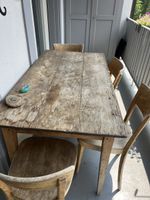 Esstisch und vier Stühle Holz gebraucht