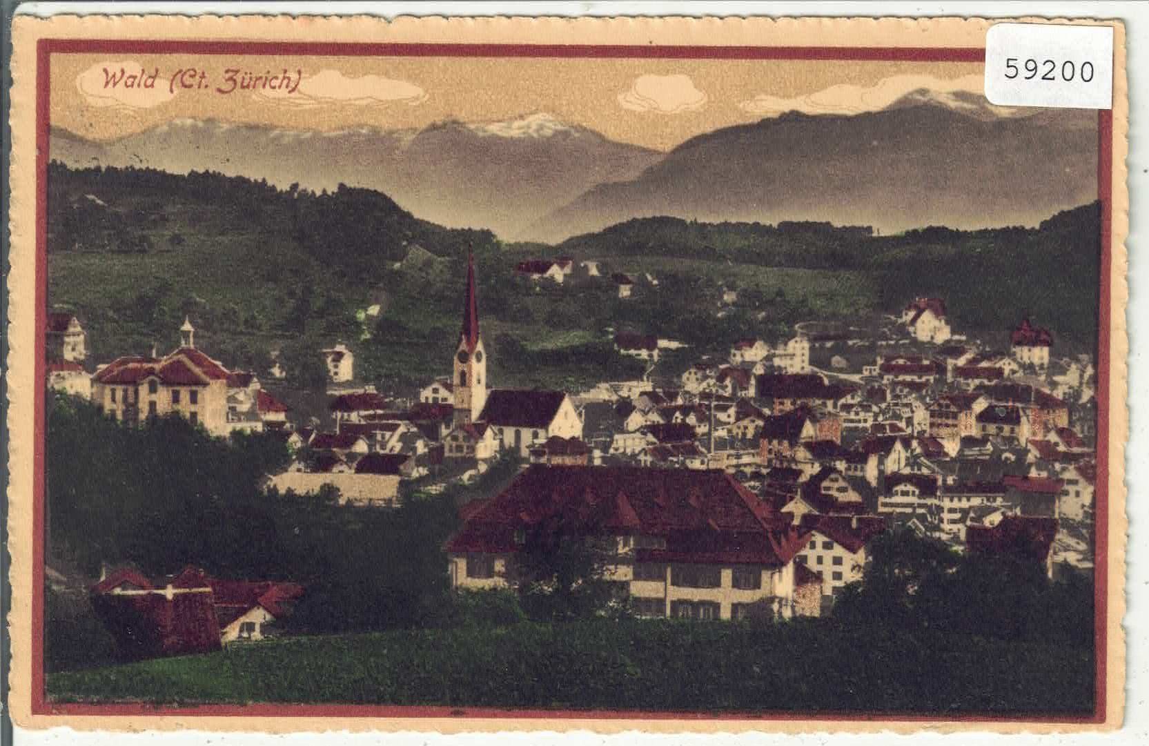 Cartoline postali: Wald ZH - Generalansicht - Guggenheim-Litho – Usato da Ettingen venduto da Kartenplanet