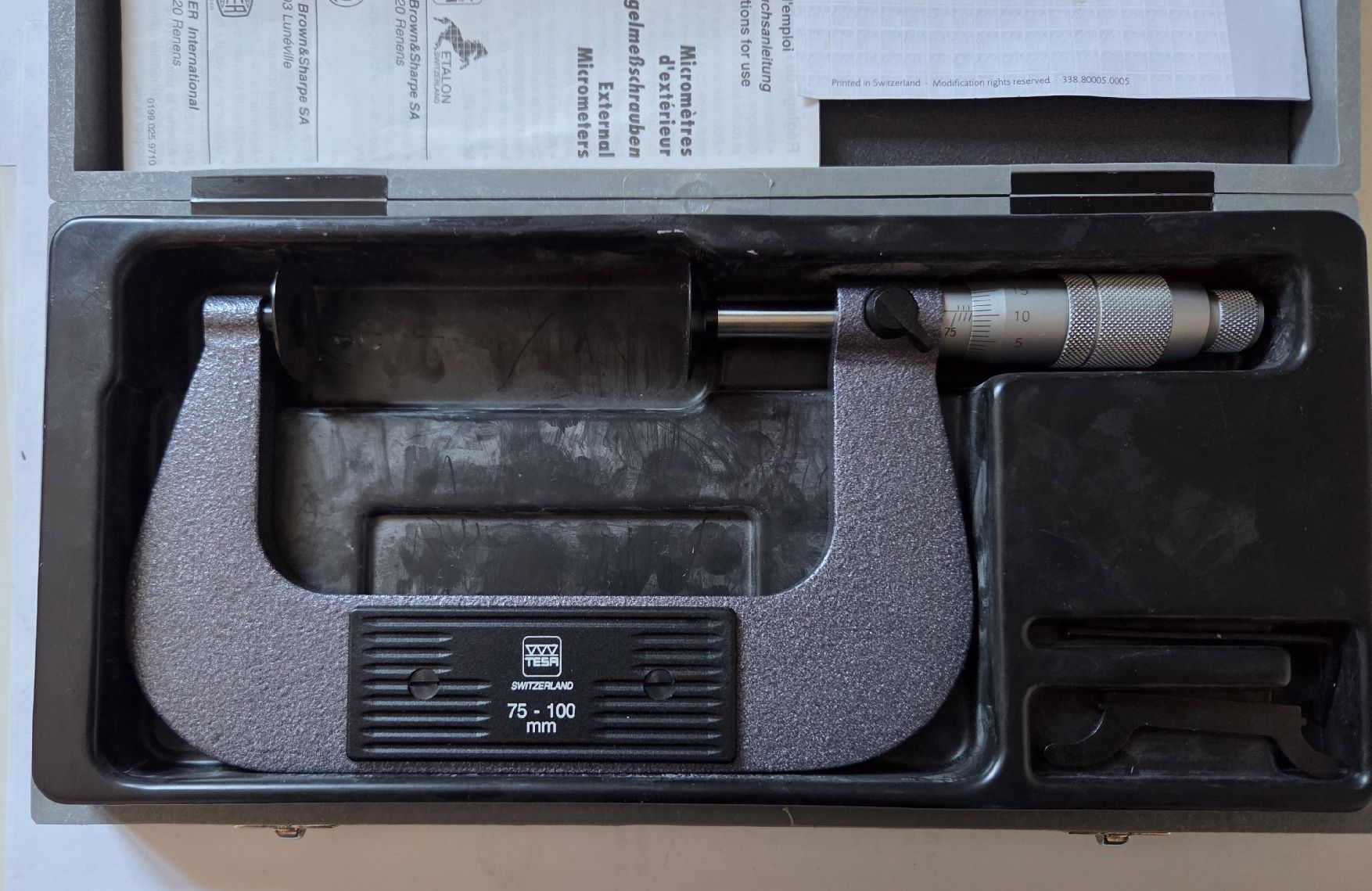 Tesa Misurare: TESA Tellermikrometer Dia 75-100mm – Usato da Quartino venduto da 123HOBIT 2