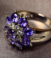 Wunderschöner Ring mit Amethyst, 925 versilbert, Gr. 8