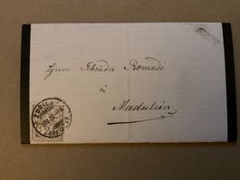 1882, Zunr. 58Aa, Zürich-Madulein, Todesanzeige, Ziffermarke