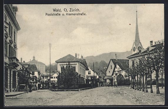 Ansichtskarten: Wald /Zürich, Poststrasse und Kramenstr – Gebraucht aus Berlin von bartko-reher