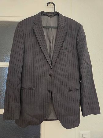 Veste Costume Hugo Boss Grise à rayures Taille 50