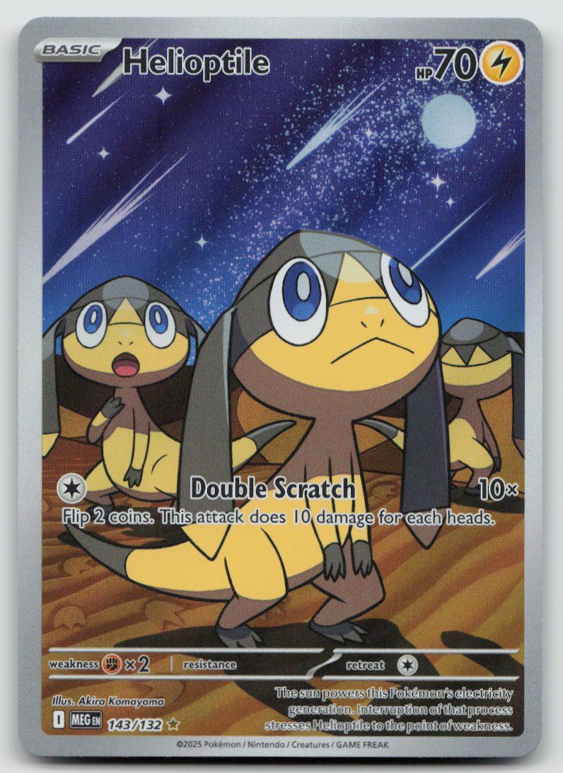 Pokémon Sammelbilder & Trading cards: Pokemon Helioptile 143/132 MEG EN 2025 – Gebraucht aus Lugano von VlaseCard