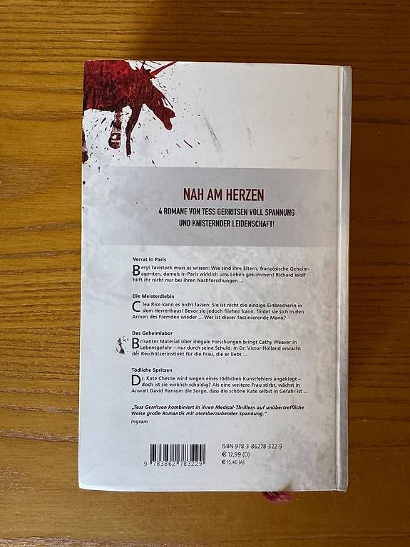 Libri: Tess Gerritsen - Nah Am Herzen – Usato da Widnau venduto da sar_h98t 1