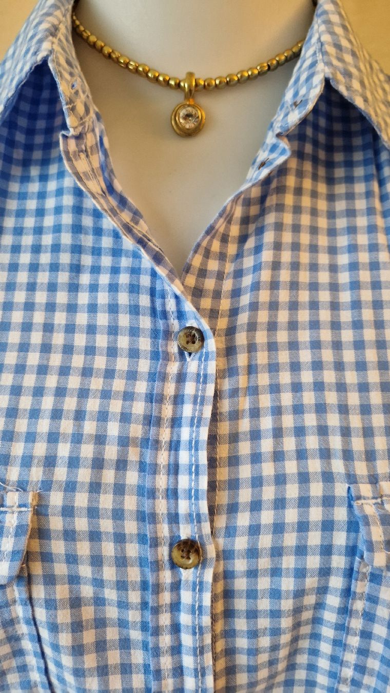 H&M Camicette: Blue Gingham H&M Shirt, Size 42, Summer Look, – Usato da Klingnau venduto da fairy.princess 1