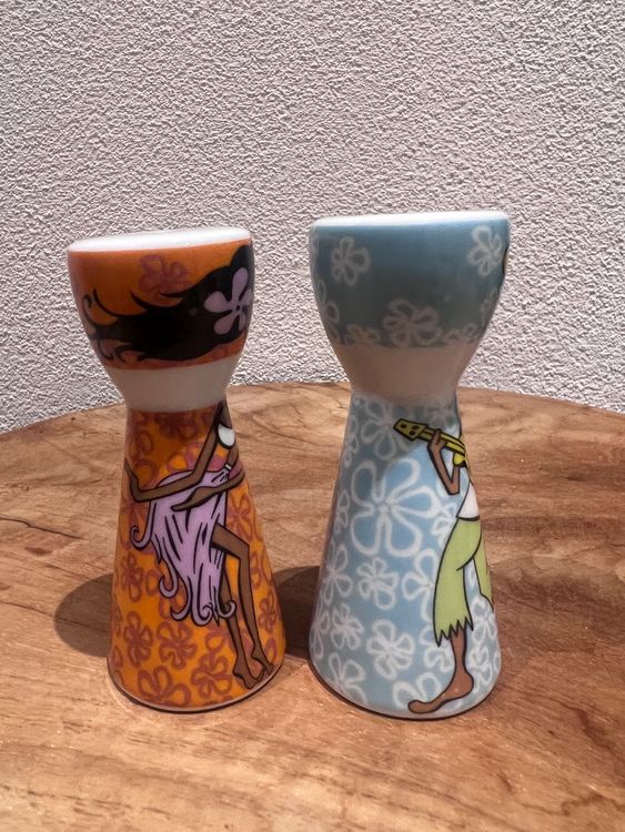 Salz- Und Pfefferstreuer Pilz-Design – Keramik, Vintage-Look, 5,5x5,5x6,5 Cm