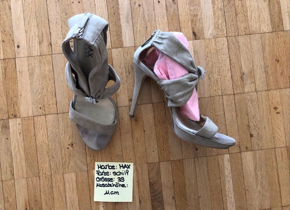 Scarpe da donna: High-Heels - Farbe schilfgrün – Usato da Bern venduto da Lexis6 1