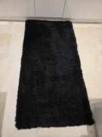 Schwarzer Teppich, Shaggy, weich, neuwertig, 70x140cm