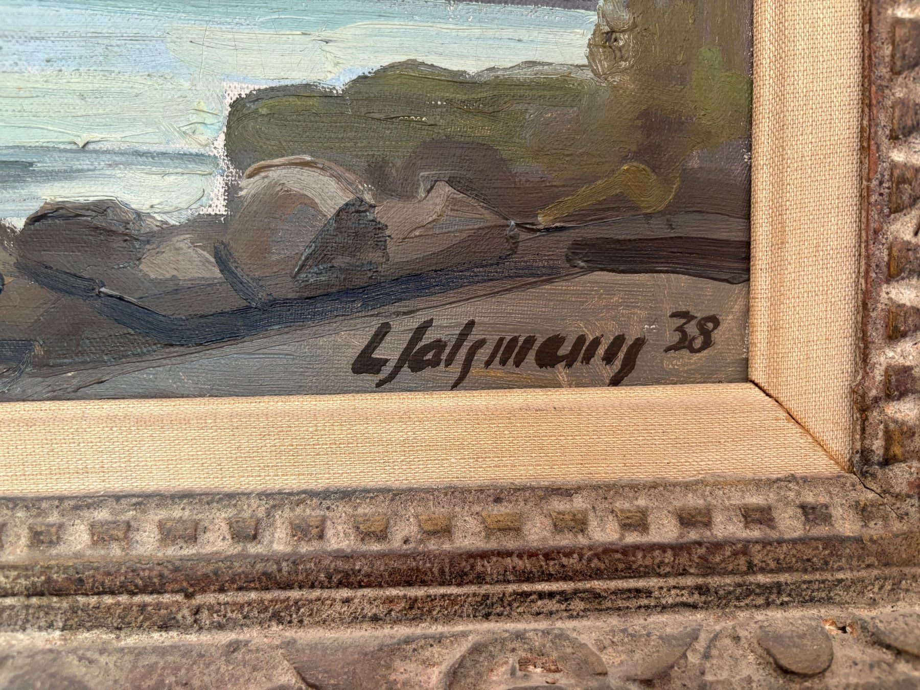 Dipinti: Tableau Louis Henri Salzmann 1938 – Usato da Chénens venduto da elomedc 1