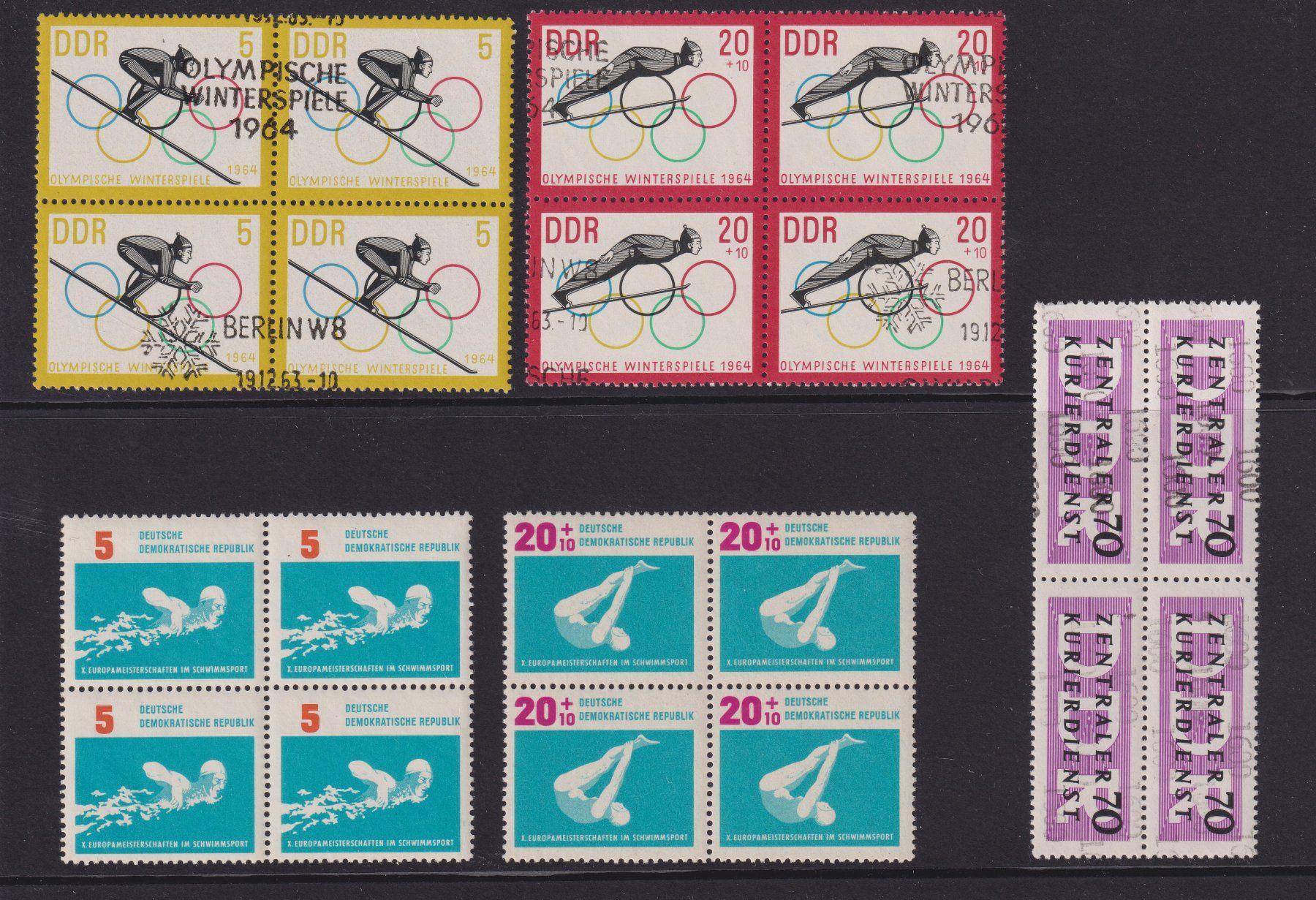 Alle Briefmarken: DDR Los mit VBs, Belegen und Blocks – Gebraucht aus Bellach von qsearch 5