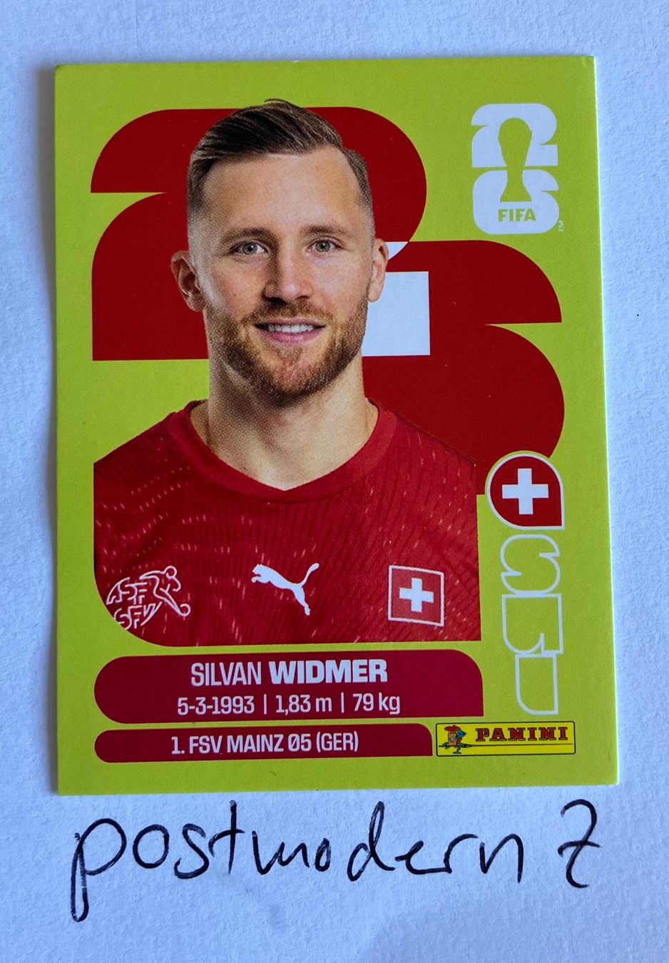 Panini Carte collezionabili: Panini - SUI 8 - Silvan WIDMER – Nuovo (secondo la descrizione) da Altstätten SG venduto da postmodern7