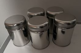 5er Set Dose, silber, Top Zustand!