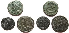 lot 3 römische münzen (4 Jhr n. Chr) : Julian II, Constantiu