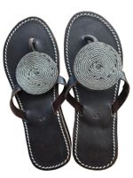 Handgemachte Leder-Sandalen - silber 40 🔥 50% SALE