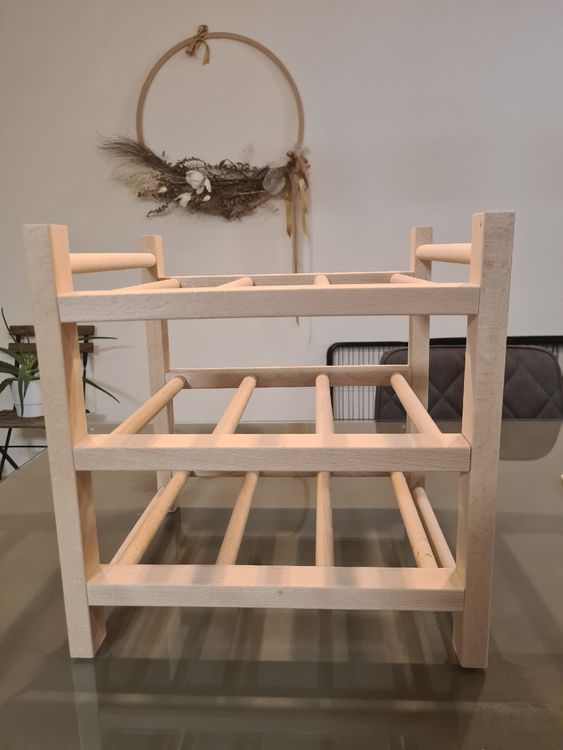 Homeiju 2-in-1 Weinregal Aus Holz – Stapelbar, Für Bis Zu 16 Flaschen, Als Arbeitsplatte Oder Aufbewahrung