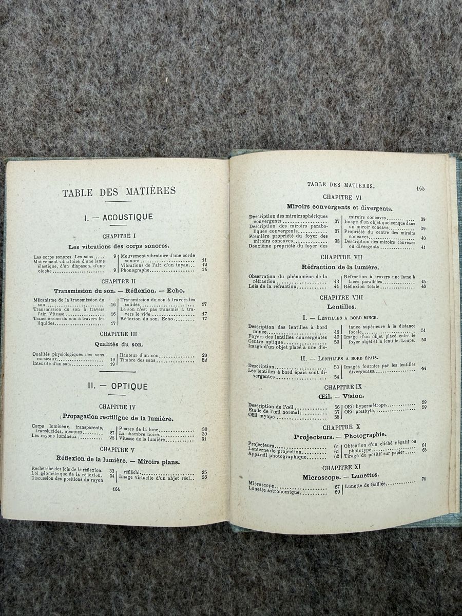 Livres: Cours élémentaire de Physique Lemoine Vincent 1924 – D'occasion à Fribourg par Ardoffel 3