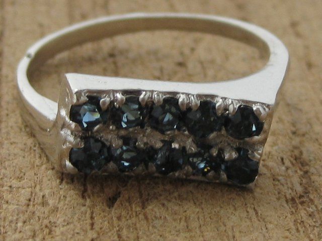 Anelli: Vintage Ring Silber 800 Steinchen blau / Gr. 56 – Usato da Ermatingen venduto da Decovin 5