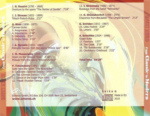 CD: Quartet Scherzo – From Classic To Modern – Usato da Luzern venduto da Lycka 1