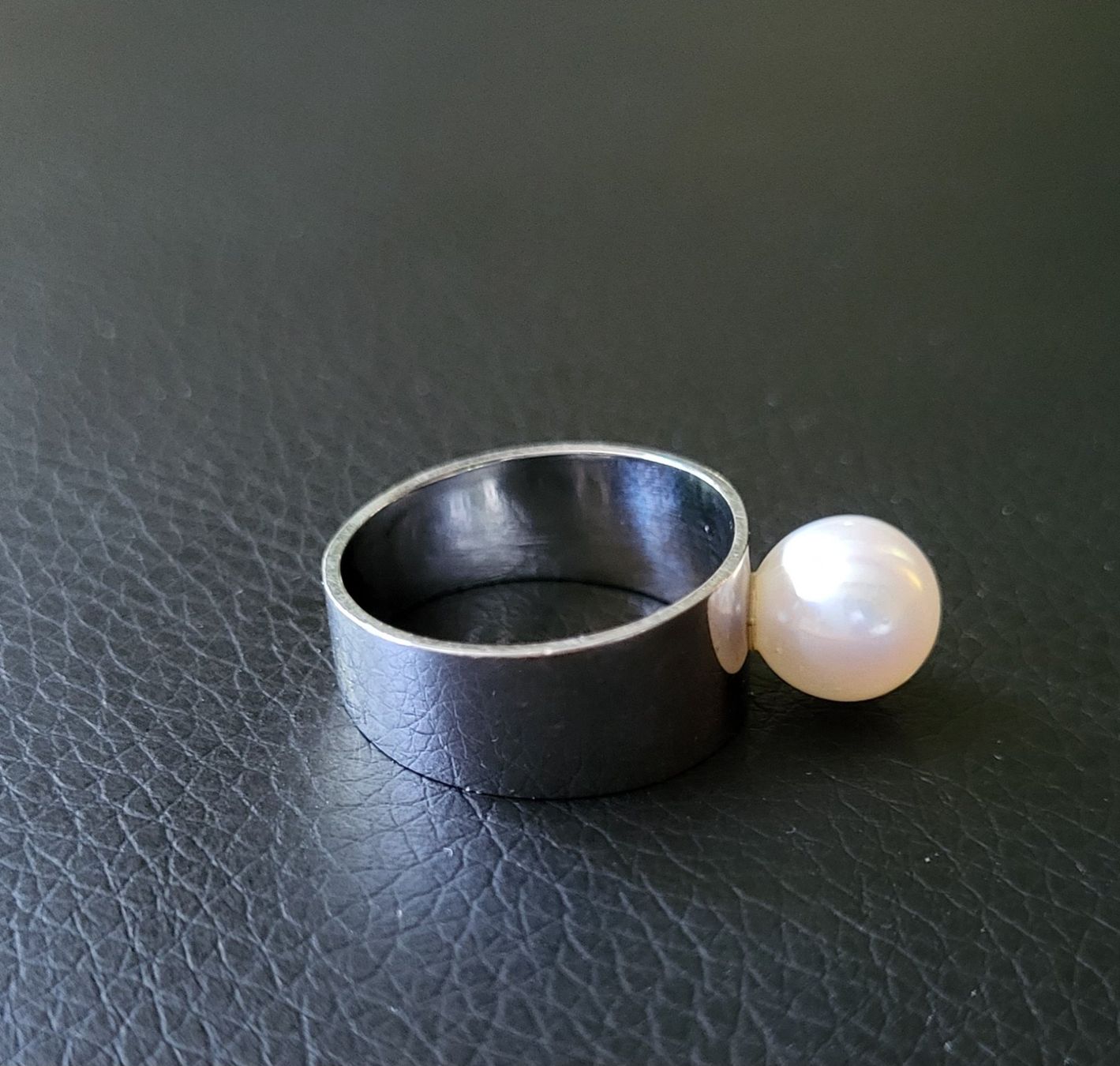 Anelli: 750 Weiss Gold Ring Mit Perle – Usato da Wald ZH venduto da Dasilver 2