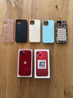 Apple iPhone 13 rot, 78% Akkukapazität, OVP und fünf Hülle