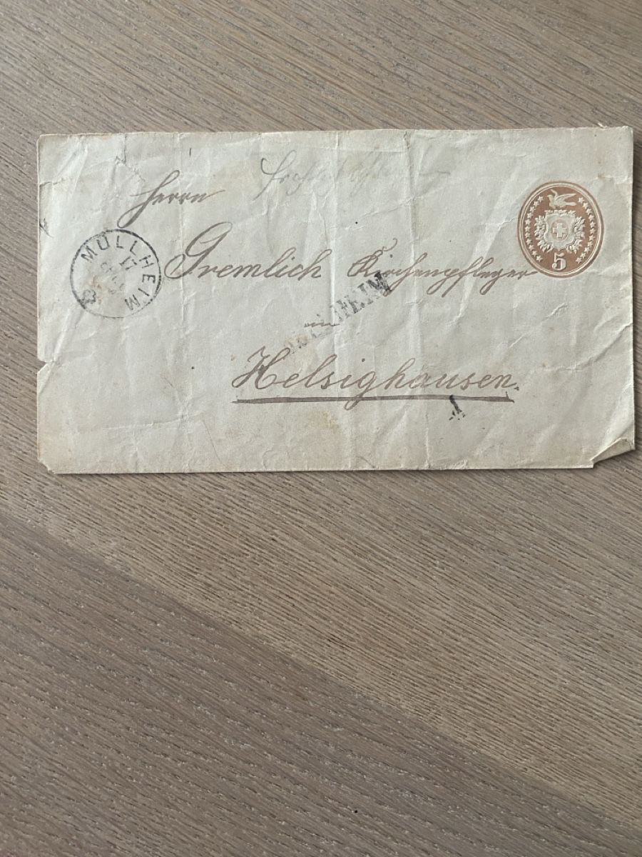 Alle Briefmarken: Briefumschlag Schweiz 5 Rappen – Gebraucht aus Embrach von bea_8424